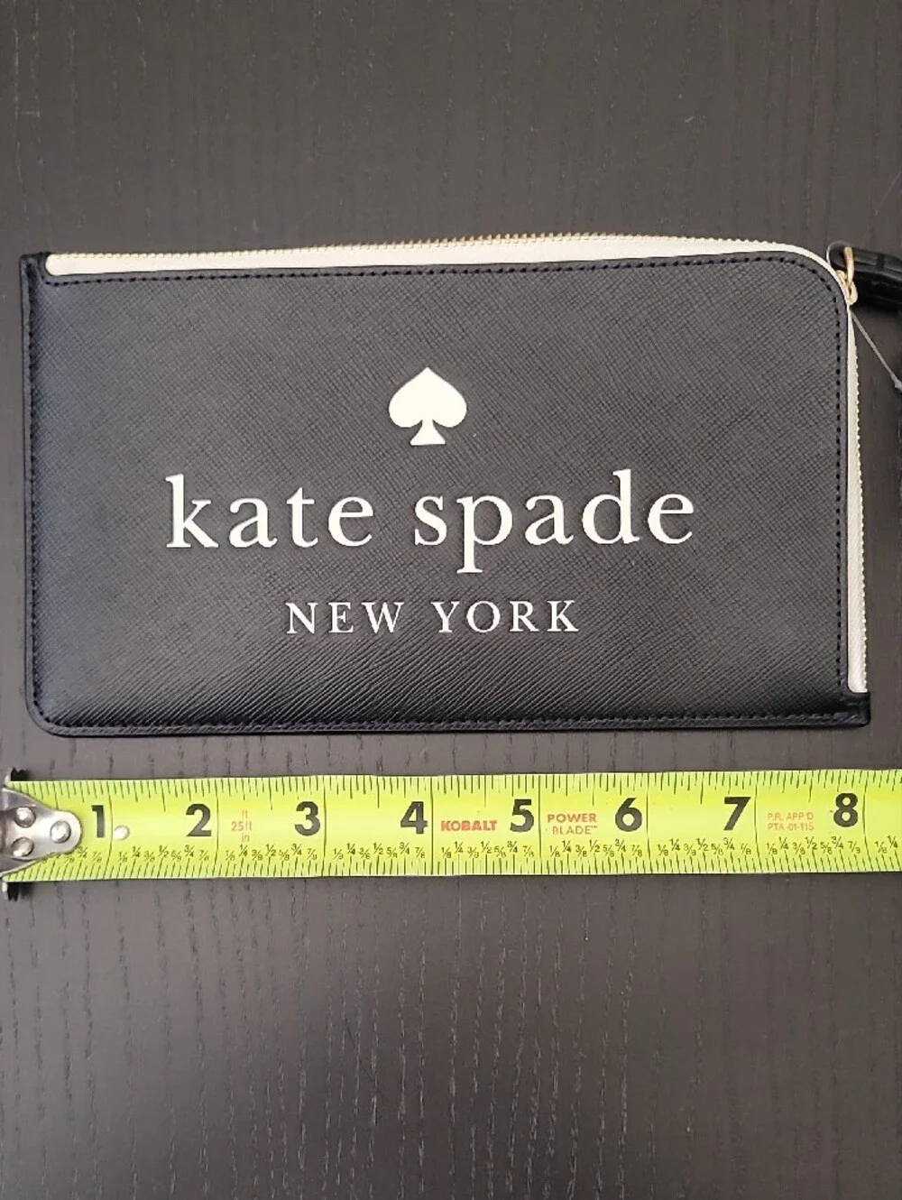 kate spade Black Zip-Around Wristlet Wallet with Logo